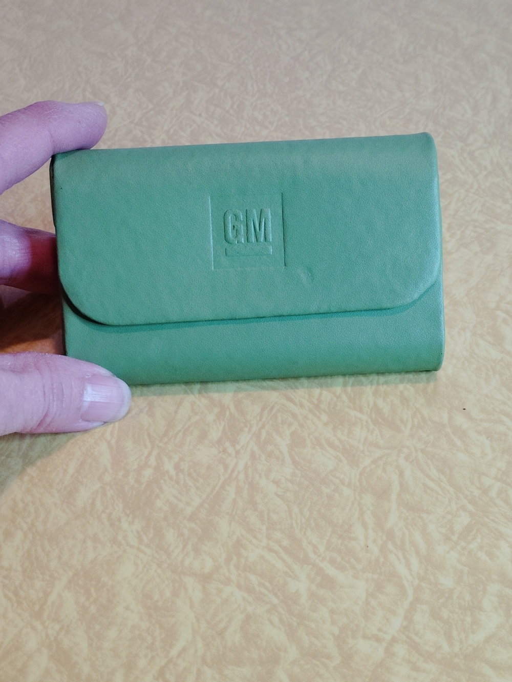 Bonded Green Leather GM Card Holder